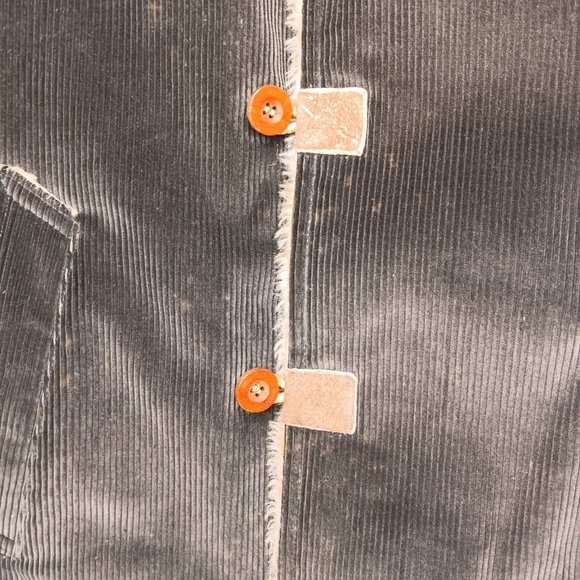 Vintage Mighty Mac Cape Ann Corduroy Men 36 Jacket Coat Faux Fur Lined Boating - Picture 12 of 13